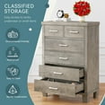 thumbnail image 4 of Soonbuy Dresser with 6 Drawers for Bedroom,Black, 4 of 8