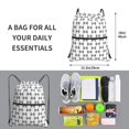 thumbnail image 2 of Pofeuu Signal Icon Print Drawstring Backpack Water Resistant String Bag Sports Sackpack Gym Sack with Side Pocket for Men Women, 2 of 6
