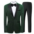 thumbnail image 5 of Dpytoraw Men's Casual Suit Two Piece Sequined Suit One Button Slim Shiny Dress Coat Jacket Classic Regular Fit Suits Sets, 5 of 5