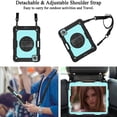 thumbnail image 4 of iPad Pro 12.9 Case 2020 with Screen Protector Pencil Holder | Full Body Shockproof Rugged Protective Durable Rubber Case w/360 Rotating Stand & Strap for iPad Pro 12.9 inch 4th Generation, 4 of 6