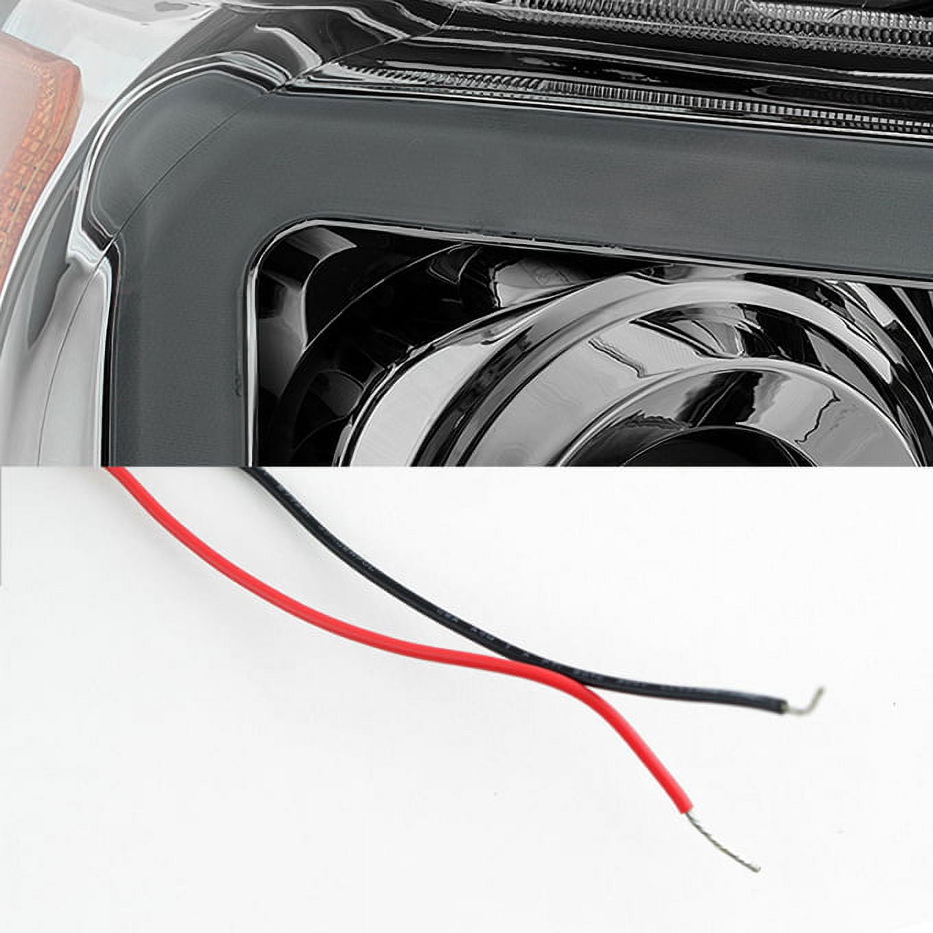 AKKON - For 2007-2013 Toyota Tundra | 2008-2017 Sequoia SMD LED Tube Projector Headlights Replacement Pair Set
