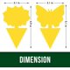 thumbnail image 2 of Trampa adhesiva para moscas de frutas para interior y exterior, mata hongos para plantas domésticas, mosquitos, insectos voladores, moscas blancas, paquete de 18, 2 of 5