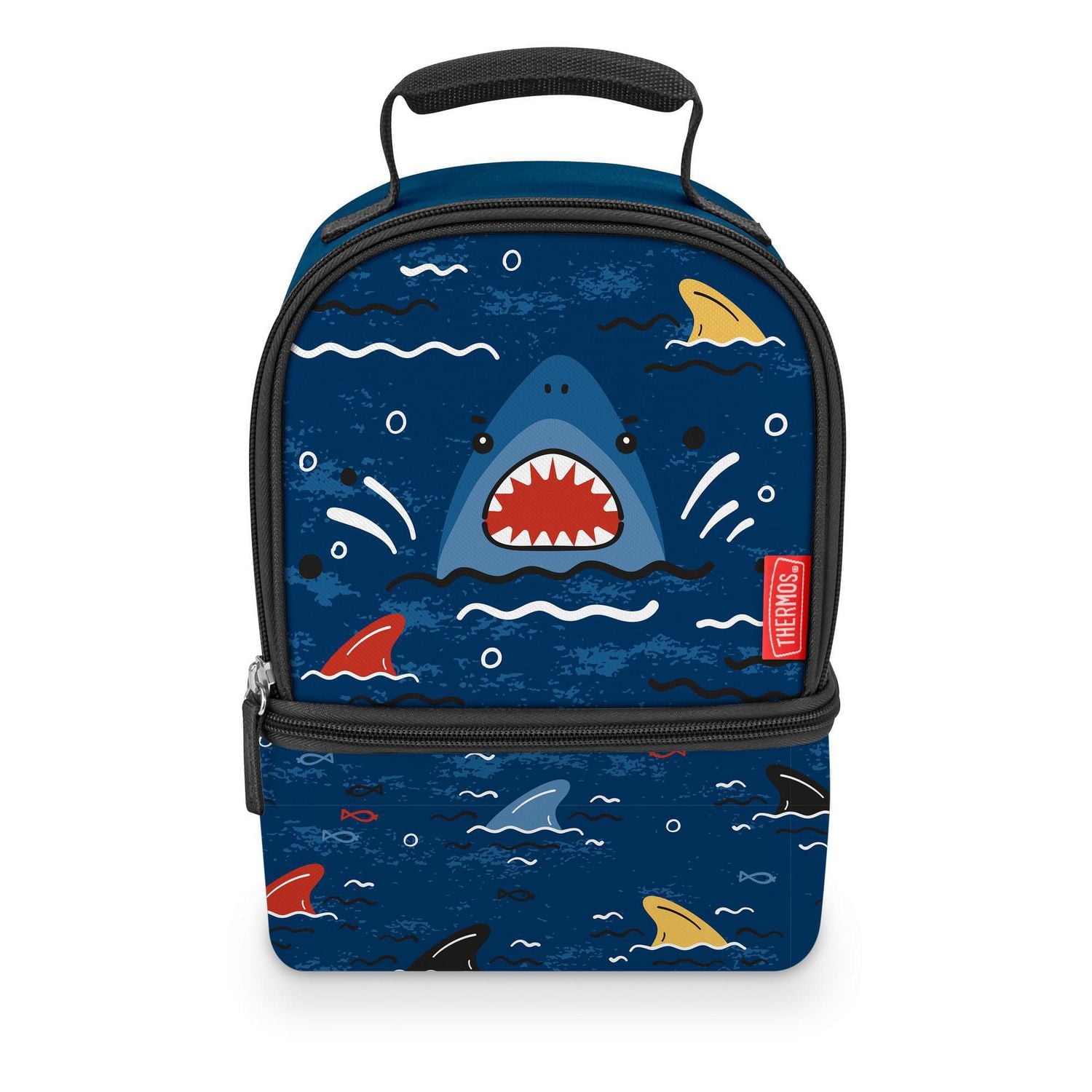 Thermos Dual Compartment Lunch Bag with Liner, Sharks
