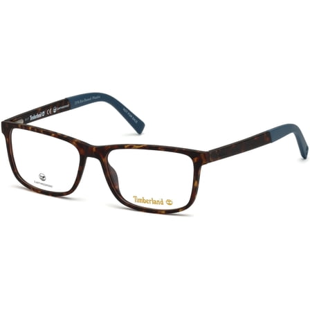 Timberland TB1589 052 Dark Havana Clear Lens Injected 54 mm Men's Eyeglasses