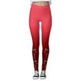 thumbnail image 4 of NIEWTR High Waist Yoga Pants , Tummy Control Workout Dance Running Yoga Christmas Leggings for Women(L,Red), 4 of 5
