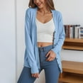 thumbnail image 2 of GEWSEY Women's Button Down Crew Neck Long Sleeve Soft Knit Cardigan Sweaters (Sky Blue, L), 2 of 6