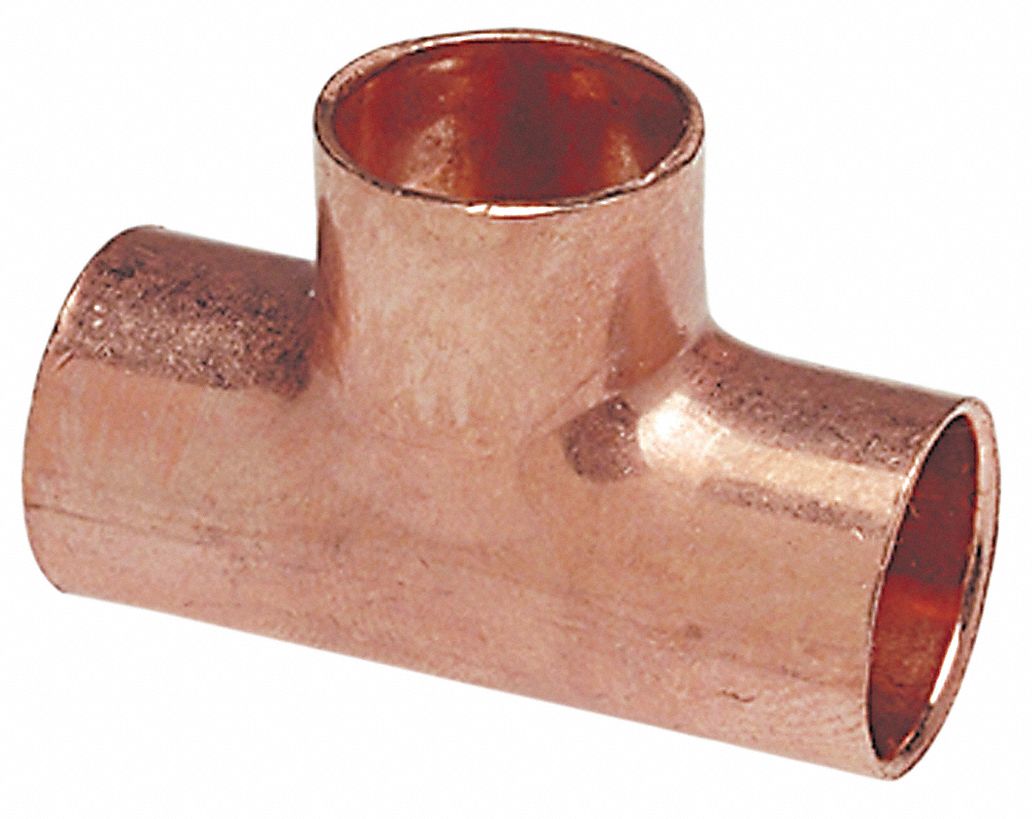 Wrot Copper Reducing Tee C X C X C Connection Type 1 2 X 1 2 X 3 8 Tube Size Walmart Com Walmart Com