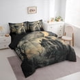 thumbnail image 4 of Manfei Magic Halloween Castle Bedding Comforter Set 7 Pieces for Kids, Horror Spooky Style Full Bedding Set, Mystic Moon Reversible Fitted Sheet Flat Sheet, Lightweight Room Decor, 4 of 8