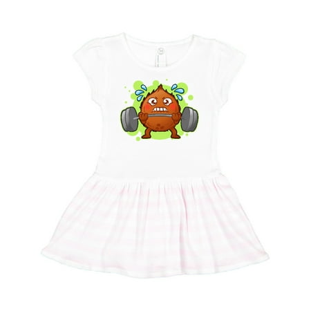 

Inktastic Weightlifting Gift Funny Coconut Lifter Gift Toddler Girl Dress