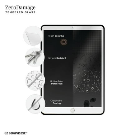 SaharaCase - ZeroDamage Screen Protector for Apple® iPad® Pro 9.7", iPad® Air, iPad® Air 2, iPad 9.7" (2017) - Clear