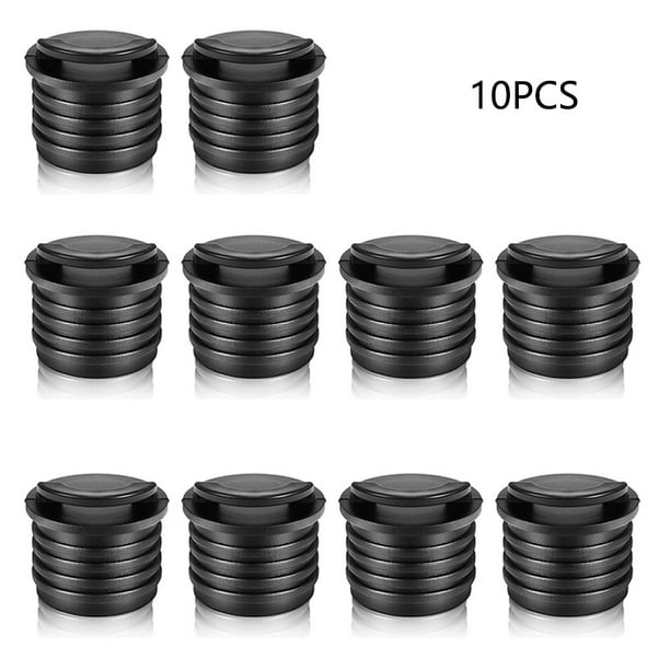 BCLONG 10Pcs Black Kayak Boat Scupper Plugs Ocean Canoe Bungs Drain