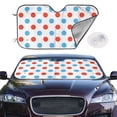 thumbnail image 4 of Goofa Red Blue Polka Dots Printed Car Windshield Sunshade,Foldable Reflective Sun Visor,UV Protection Heat Blocker Sunshade,Car Cooling Accessory-, 4 of 7