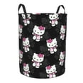 thumbnail image 2 of Large Laundry Basket with Handle, Hello Kitty Collapsible Laundry Hamper, Dirty Clothes Storage Basket for Living Room, Bathroom, Bedroom, College Dorm, 2 of 7