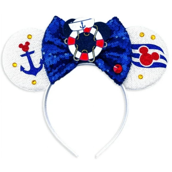 Cruise Minnie Ears, Boat Ears, Mouse Ears, Mouse Ears Headband, Magical Kingdom Ears, Mouse Ears Headband, Nautical Mouse Ears, Cruise Mouse Ears