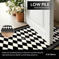 thumbnail image 7 of 2x6 Trellis Runner Rug,Hallway Runner Rug with Rubber Backing, Checkered Kitchen Non Skid Carpet Runners Washable Indoor Mat for Kitchen Entryway Bathroom Hallway, 7 of 7