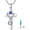 01-Basketball Urn Necklace, variant on Sports Urn Necklaces for Ashes 925 Sterling Silver Cross Rabbit Father Daughter Cremation Necklace Basketball Football Baseball Soccer Cross Urn Jewelry with Funnel Filler Ashes for Women Men