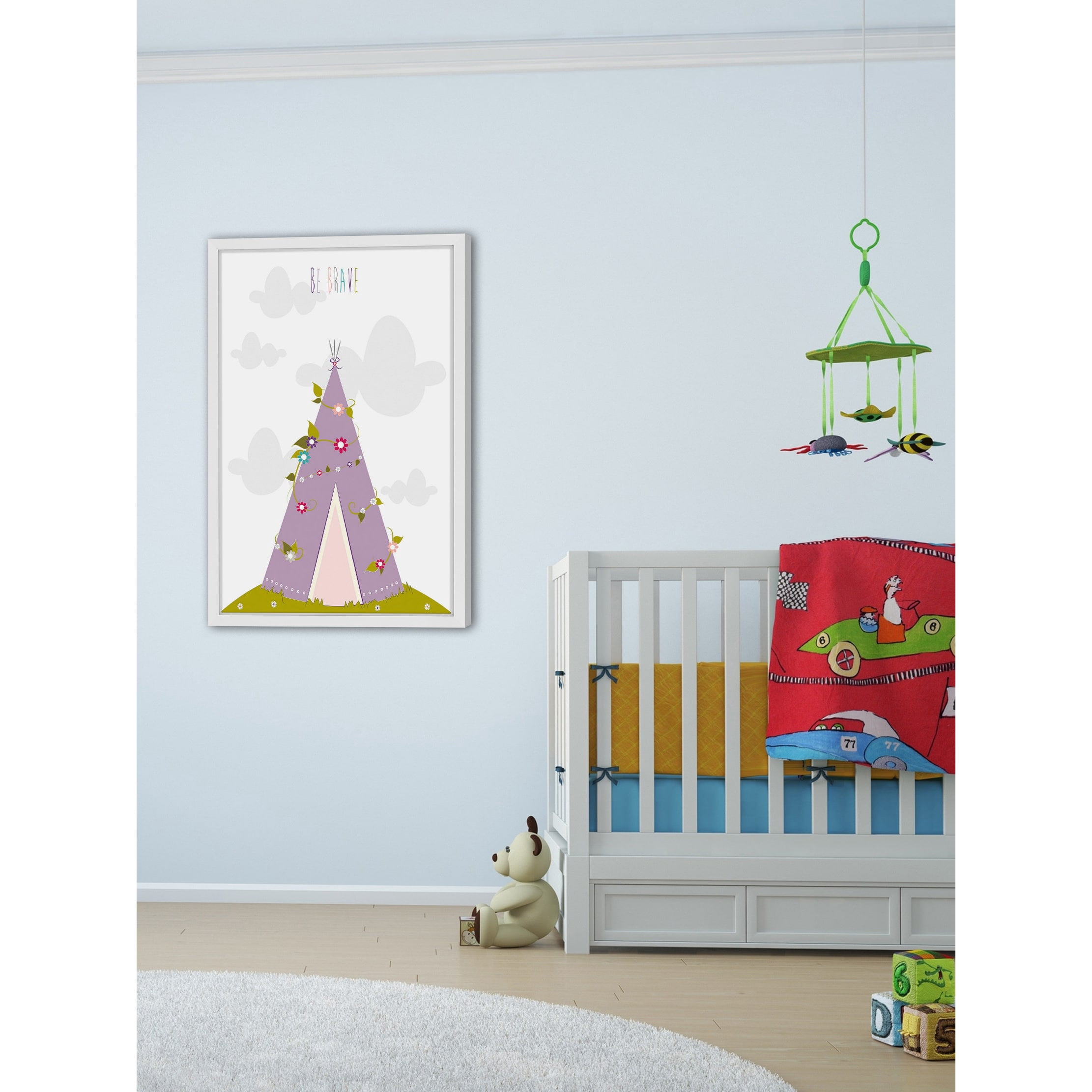 Marmont Hill "Floral Tee Pee" by Karen Zukowski Framed Painting Print