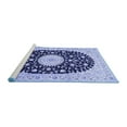 thumbnail image 2 of Ahgly Company Machine Washable Indoor Rectangle Medallion Blue Traditional Area Rugs, 2' x 5', 2 of 4