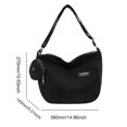 thumbnail image 3 of Bolso de hombro informal para mujer, bandolera de gran capacidad, bolso de compras (negro), 3 of 8