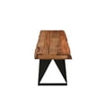 thumbnail image 4 of Taran Designs Darcy 68" Live Edge Solid Wood Dining Bench in Brown, 4 of 5
