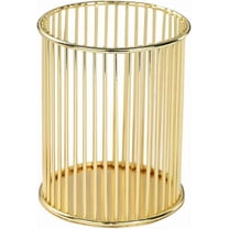 RUseeN Metal Pen Holder for Desk, Gold Makeup Brushes Cup, Pencil Holders, Office Home Organizer