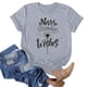 thumbnail image 2 of Blusas de Manga Corta para las Mujeres Divertida Impresión Cuello Redondo Camiseta Vintage, Blusas de Primavera para las Mujeres, 2 of 4