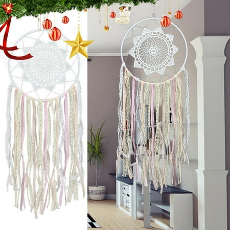 

White And Pink Tassel Lace Pendant Home Room Craft Pendant Car Pendant