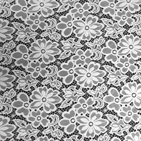 Pink Suede Lace Stretch Lace Fabric Embroidered Poly Spandex French Floral Florence 58