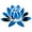 Blue, variant on 3D Lotus Flower Wall Stickers - Eco-Friendly, Removable Acrylic Decor for Living Room, Bedroom, and TV Background - Creative Gift Idea