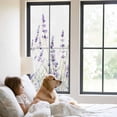 thumbnail image 3 of Lavender Floral Window Privacy Film, Spring Flowers Botanical Plants Static Cling UV Sun Blocking Tint Film Heat Control Windows Films for Bedroom Bathroom, Window Stickers 29.5"x78.7", 3 of 8
