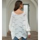 thumbnail image 5 of Suéter de mujer de gran tamaño con cuello en V suelto suéter de punto outwear, 5 of 6