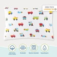thumbnail image 3 of Trains, Planes & Trucks 100% Organic Cotton Flannel Pillow Case, 3 of 9