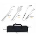 thumbnail image 2 of Juego de herramientas para barbacoa, juego de 3 accesorios profesionales para parrilla de acero inoxidable con bolsa de almacenamiento con asa, kit de utensilios para barbacoa y acampada, espátula, p, 2 of 5