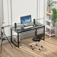thumbnail image 3 of YSNW Computer Desk 47" Modern Sturdy Office Desk Computer Table PC Laptop Study Writing Desk for Home Office, Black, 3 of 7