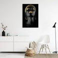 thumbnail image 4 of HFDF Black Queen Wall Art Black Women Artwork Black Art Wall Decor Crown Wall Decor African American Abstract Art Patg (color09,less) 12x16inch Framed, 4 of 5
