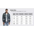 thumbnail image 5 of GIRUNS Men's Plaid Shirts Jacket Fleece Flannel Lined Long Sleeve Shirts Sherpa Button Down Coat With Hood Green Blue S, 5 of 9