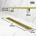 thumbnail image 4 of Vigo Vg07002 24" Linear Shower Drain, 4 of 10