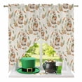 thumbnail image 2 of Swag Curtains Valances for Windows, Rustic Floral Pattern Easter Short Kitchen Window Curtains Over Sink, Spring Rabbits Eggs Carrots Cafe Curtains Panel Set Of 2,Rod Pocket, 63 Inches Length, 2 of 9