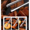 thumbnail image 5 of Fule Japanese Stainless Steel Grill Tongs Bread Steak Elongated BBQ Kitchen Gadgets, 5 of 6