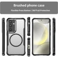 thumbnail image 3 of Case for Galaxy S24,Full-Body Rugged Carbon Fibre Protective Clear Back Hybrid Magnetic Wireless Charge Shockproof Protector Phone Case for Samsung Galaxy S24 5G,6.2 inch 2024 (Black), 3 of 18