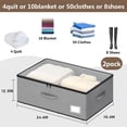 thumbnail image 2 of Under Bed Storage with Wheels, No Assemble Required 12 inches height Under Bed Storage bins,Large capacity Rolling Underbed Shoe Storage containers，dorm underbed storage drawers, 2 of 13