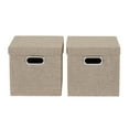 thumbnail image 4 of Household Essentials KD Cube Set, 2pk, Collapsible Linen, Cafe, 4 of 6