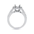 thumbnail image 3 of 1/2ct Pave Halo Diamond Engagement Ring Setting 14K White Gold, 3 of 4
