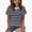 Navy, variant on Women Striped T-Shirt Short Sleeve Round Neck Casual Basic Tee Top Party Wear Everyday Fashion, Navy L