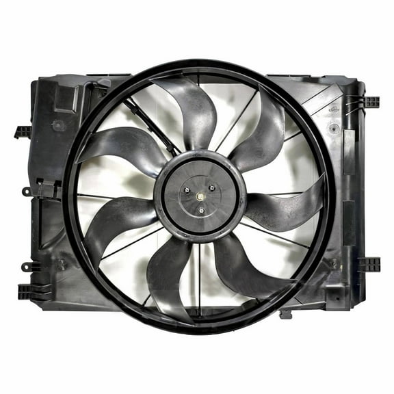 For Mercedes-Benz SLK250 2012 2013 2014 2015 Dual Radiator and Condenser Fan | w/FCM | Replacement For MB3115146 | 246 500 00 64