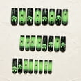 thumbnail image 5 of Halloween Coffin Resin Press On Nails Full Cover Fake False Stick On Nails, Reusable Artificial Nail Tips Luminous Pumpkin Spider Web Gradient Spooky Design for Halloween Party DIY Manicure 24 Pcs, 5 of 7