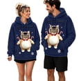 thumbnail image 3 of JAJAHO Fuzzy Pet Carrier Hoodie Christmas Unisex Small Animal Holding Sweatshirt Cat Dog Pouch Pullover Tops, 3 of 7