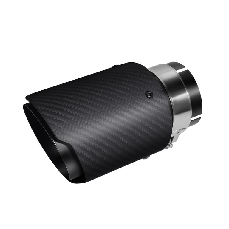 2.5 Inlet 63mm Exhaust Tips Exhaust Stainless Steel and Glossy Carbon Fiber  Car Exhaust Tip, 3.5 Outlet 