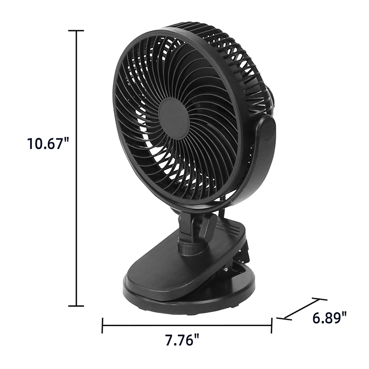 Mainstays 6-inch New Desktop or Clip-on AC Electric Personal Indoor Fan with 2 Speeds, Black