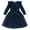 Blue, variant on Usaibhir Girl's A Line Short Dress Round Neck Long Sleeve High Waist Mesh Sheer Butterfly Bow Knot Ruffle Trim Party Special Occasion 2-7T